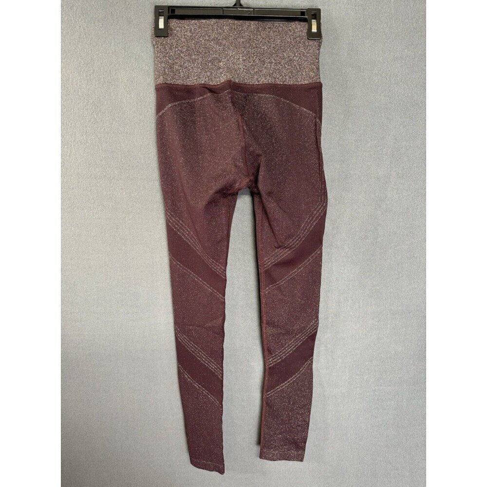 Athleta Leggings Womens Small Purple Twilight Tight Glitter Pants Yoga Running - Picture 3 of 7